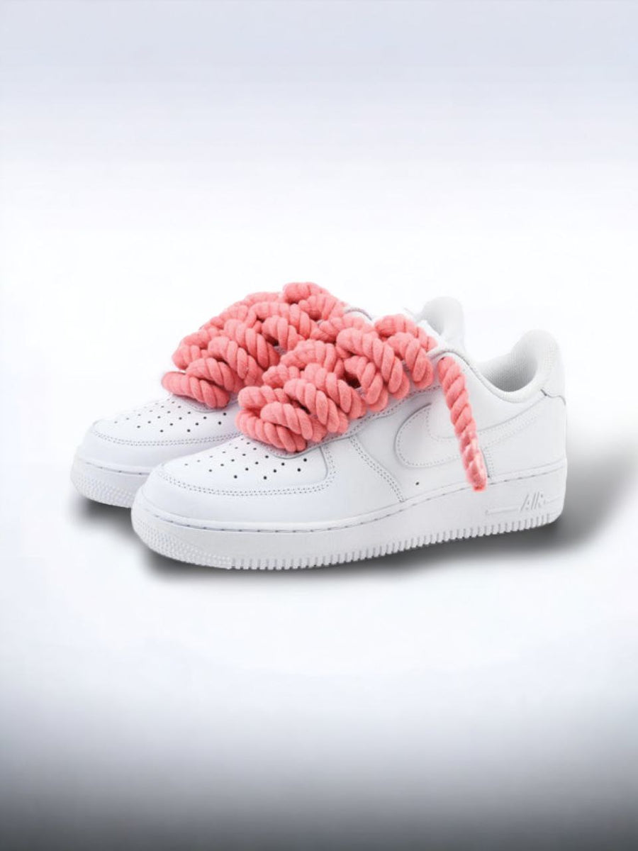 Air Force 1 white ROPE Custom (rope available in multiple colors)